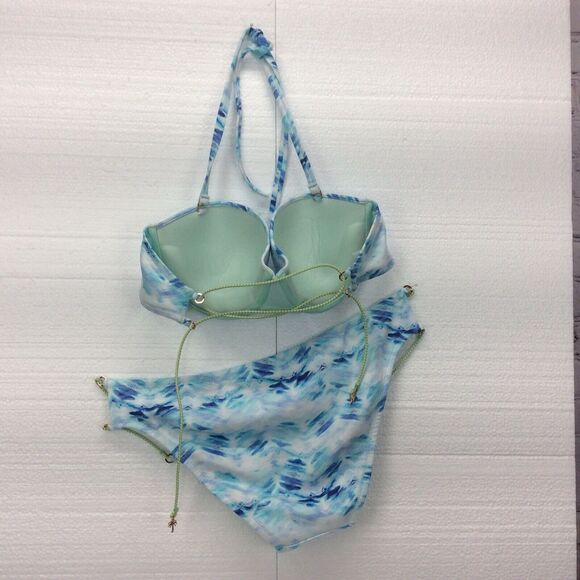 Victoria's Secret The Knockout 2 Pc Bikini Tie Dye Beach Top Size 34D Bottom Lg - Picture 5 of 12